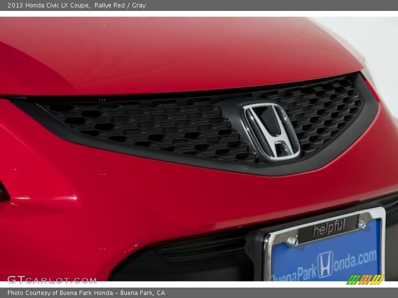 Rallye Red / Gray 2013 Honda Civic LX Coupe