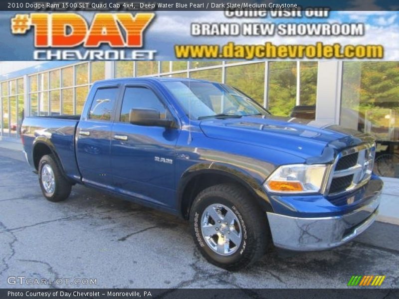 Deep Water Blue Pearl / Dark Slate/Medium Graystone 2010 Dodge Ram 1500 SLT Quad Cab 4x4