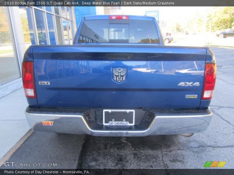 Deep Water Blue Pearl / Dark Slate/Medium Graystone 2010 Dodge Ram 1500 SLT Quad Cab 4x4