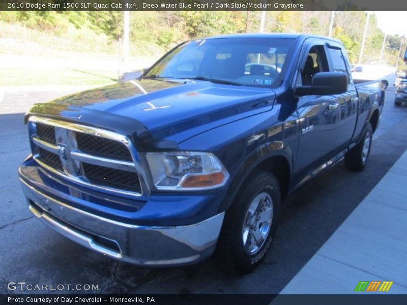 Deep Water Blue Pearl / Dark Slate/Medium Graystone 2010 Dodge Ram 1500 SLT Quad Cab 4x4
