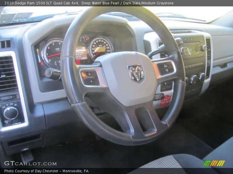 Deep Water Blue Pearl / Dark Slate/Medium Graystone 2010 Dodge Ram 1500 SLT Quad Cab 4x4