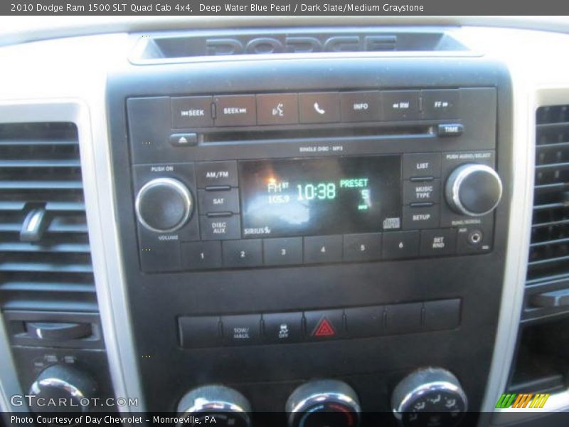 Deep Water Blue Pearl / Dark Slate/Medium Graystone 2010 Dodge Ram 1500 SLT Quad Cab 4x4