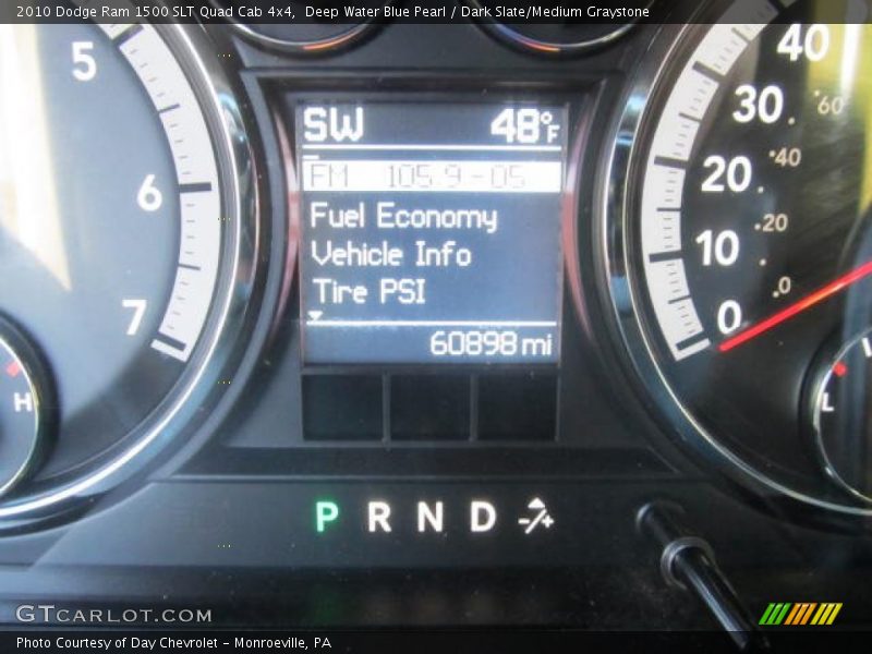 Deep Water Blue Pearl / Dark Slate/Medium Graystone 2010 Dodge Ram 1500 SLT Quad Cab 4x4