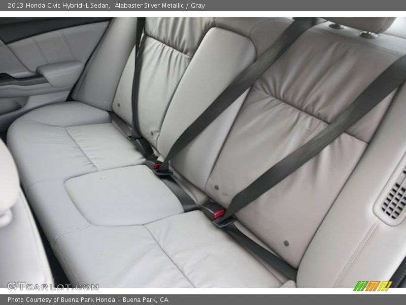 Alabaster Silver Metallic / Gray 2013 Honda Civic Hybrid-L Sedan