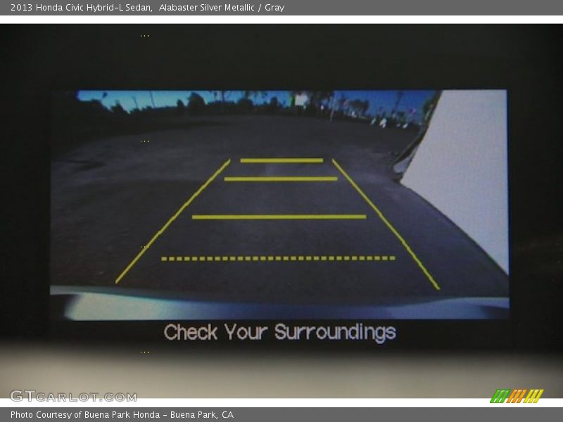 Alabaster Silver Metallic / Gray 2013 Honda Civic Hybrid-L Sedan