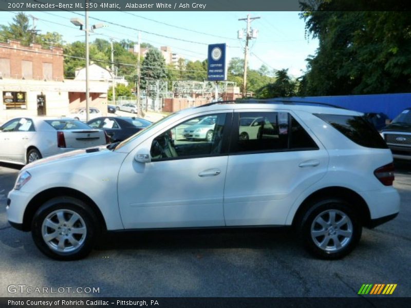 Alabaster White / Ash Grey 2007 Mercedes-Benz ML 350 4Matic