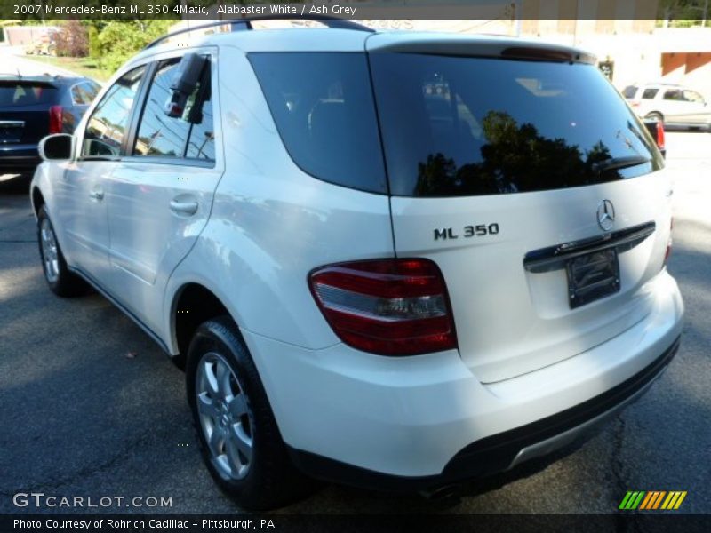 Alabaster White / Ash Grey 2007 Mercedes-Benz ML 350 4Matic