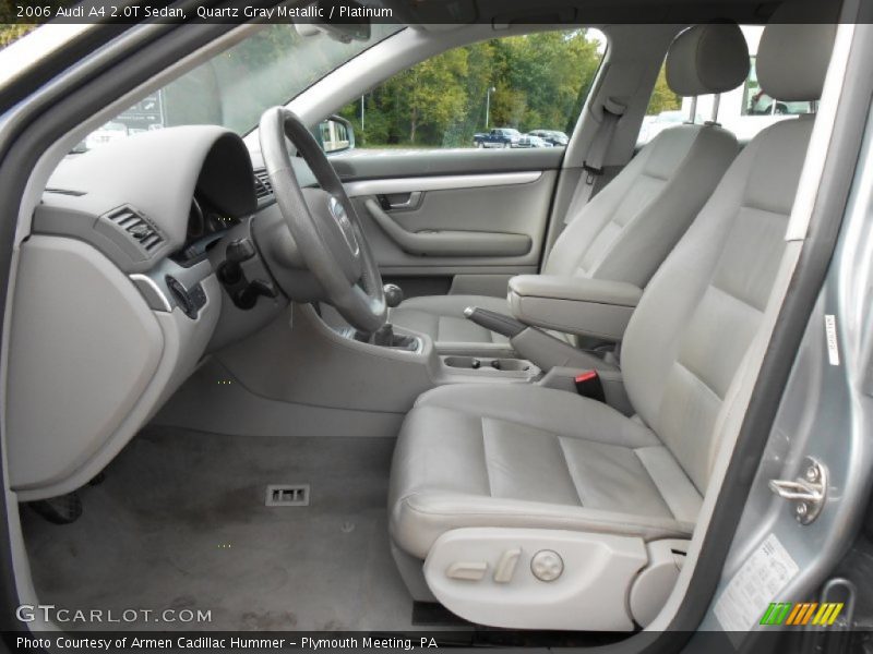 Front Seat of 2006 A4 2.0T Sedan