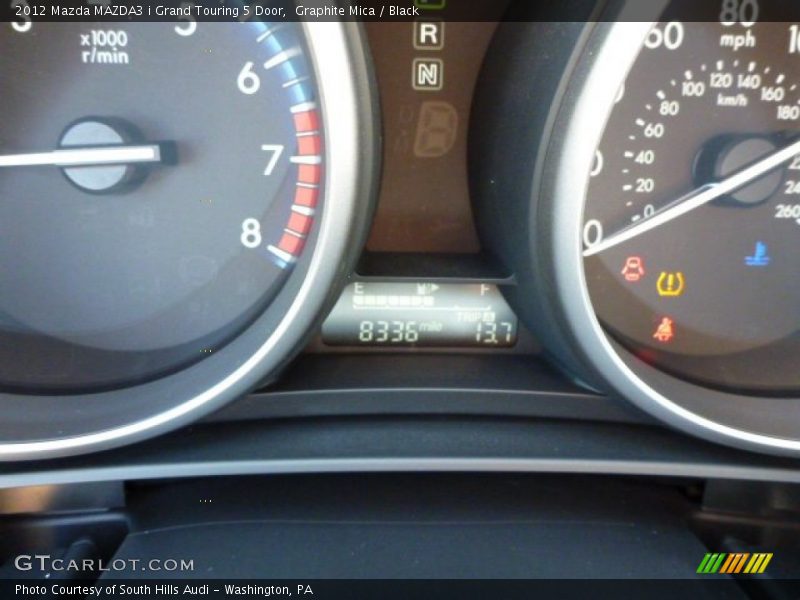 Graphite Mica / Black 2012 Mazda MAZDA3 i Grand Touring 5 Door