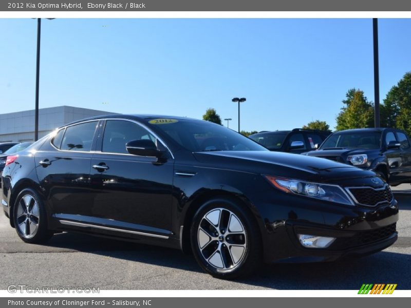 Ebony Black / Black 2012 Kia Optima Hybrid
