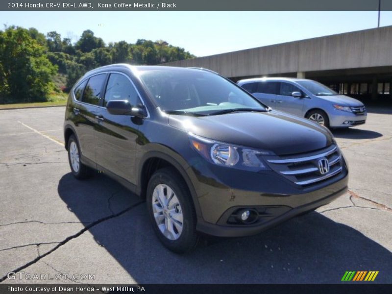 Kona Coffee Metallic / Black 2014 Honda CR-V EX-L AWD