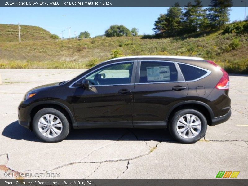 Kona Coffee Metallic / Black 2014 Honda CR-V EX-L AWD