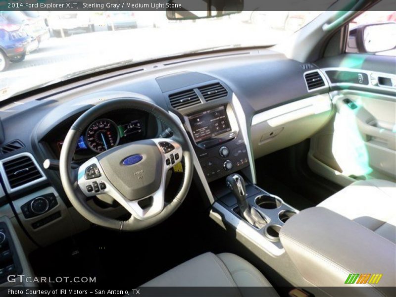 Sterling Gray / Medium Light Stone 2014 Ford Explorer XLT