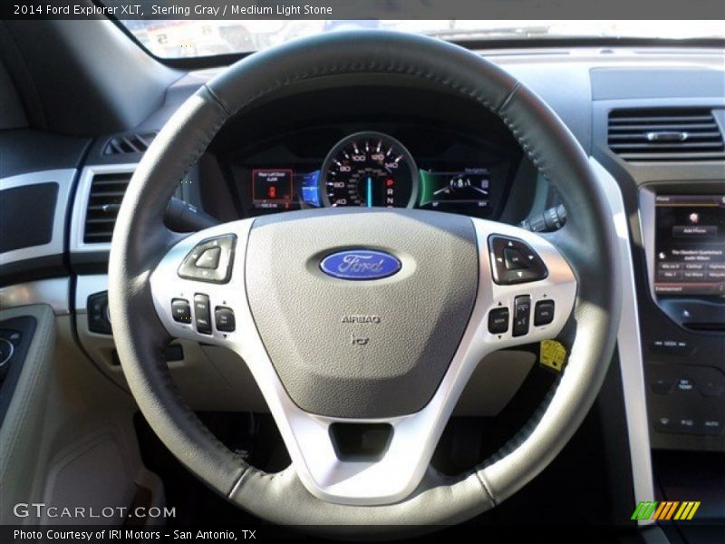 Sterling Gray / Medium Light Stone 2014 Ford Explorer XLT