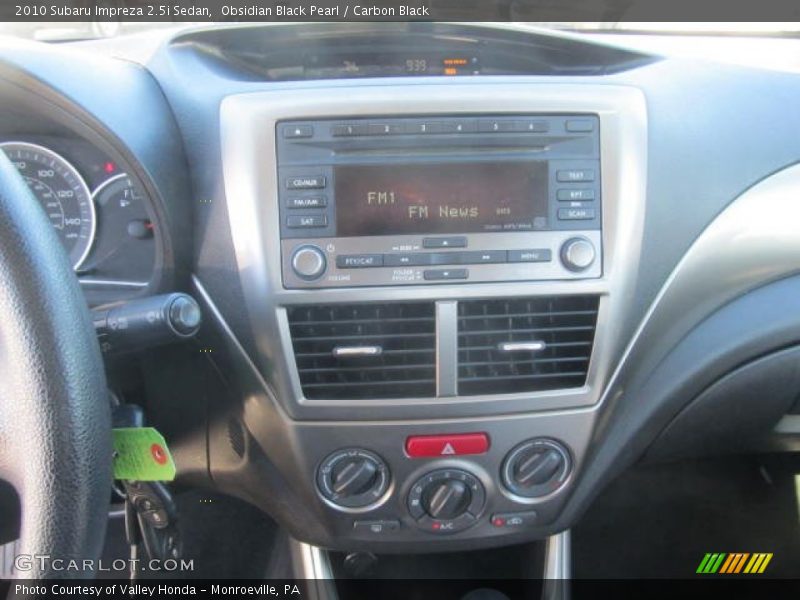 Obsidian Black Pearl / Carbon Black 2010 Subaru Impreza 2.5i Sedan