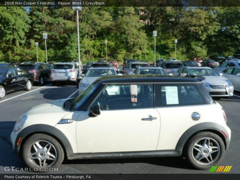 Pepper White / Grey/Black 2008 Mini Cooper S Hardtop