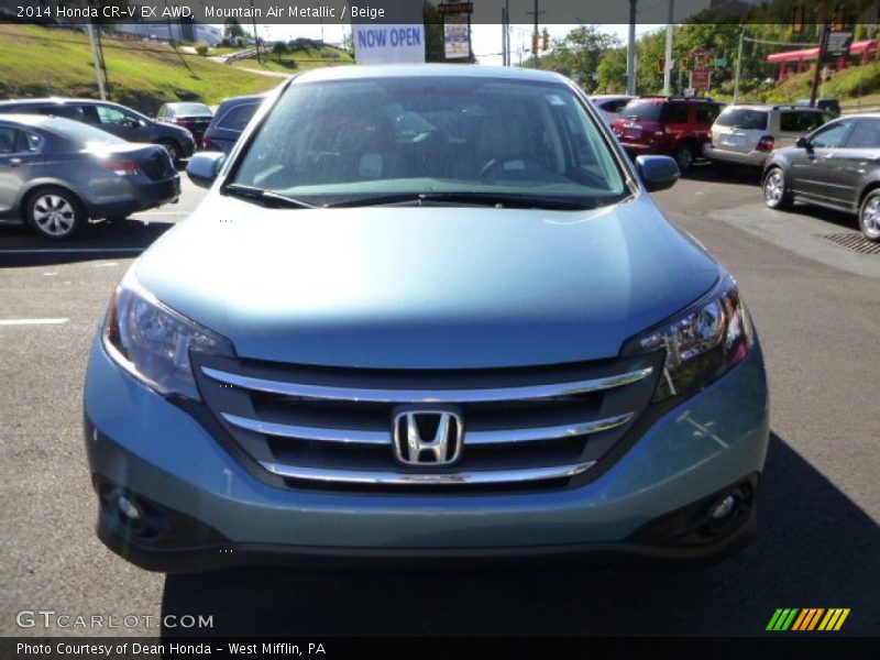 Mountain Air Metallic / Beige 2014 Honda CR-V EX AWD