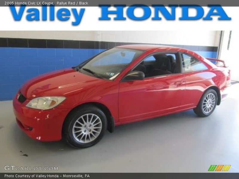 Rallye Red / Black 2005 Honda Civic LX Coupe