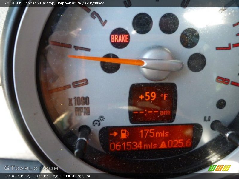 Pepper White / Grey/Black 2008 Mini Cooper S Hardtop