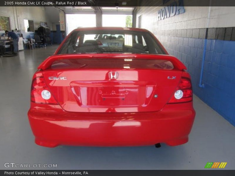 Rallye Red / Black 2005 Honda Civic LX Coupe