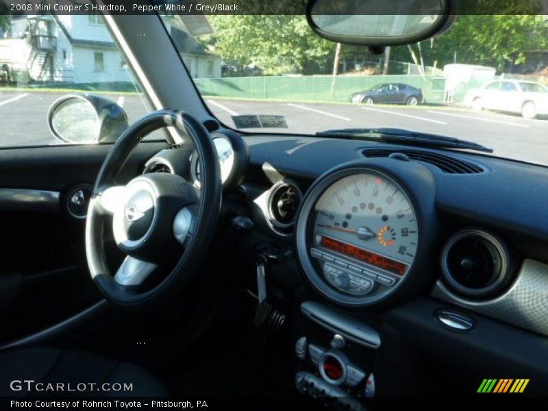 Pepper White / Grey/Black 2008 Mini Cooper S Hardtop
