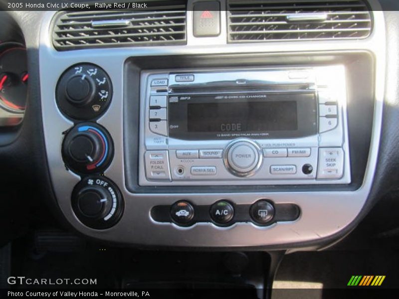 Rallye Red / Black 2005 Honda Civic LX Coupe