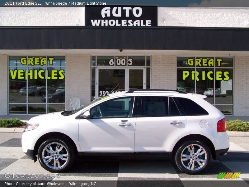 White Suede / Medium Light Stone 2011 Ford Edge SEL