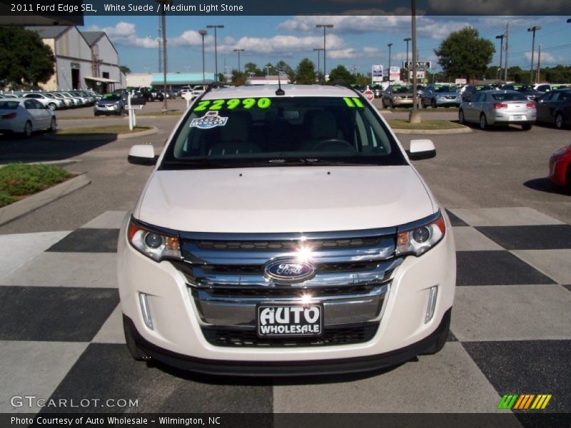 White Suede / Medium Light Stone 2011 Ford Edge SEL