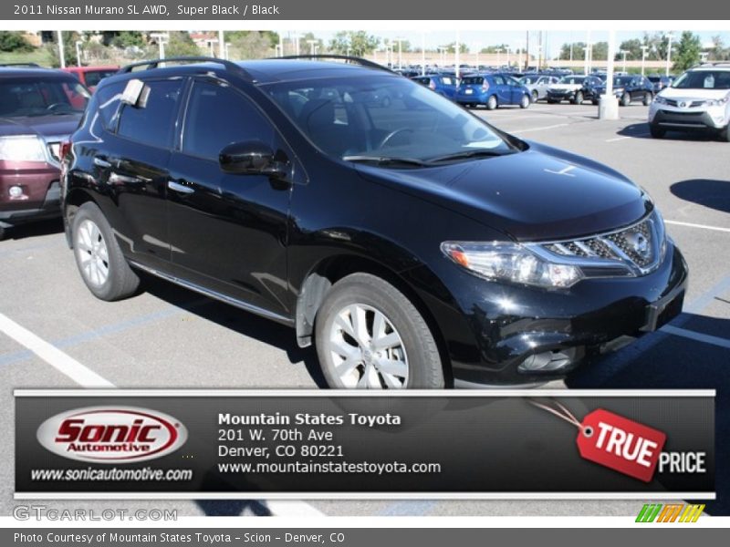 Super Black / Black 2011 Nissan Murano SL AWD