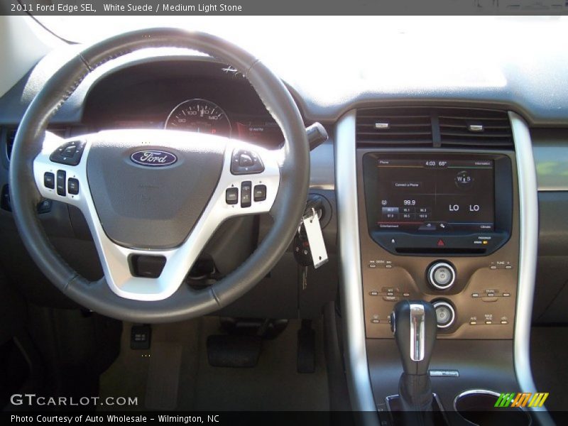 White Suede / Medium Light Stone 2011 Ford Edge SEL