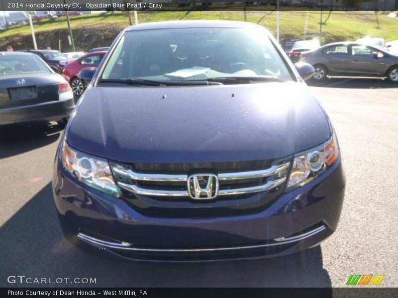 Obsidian Blue Pearl / Gray 2014 Honda Odyssey EX