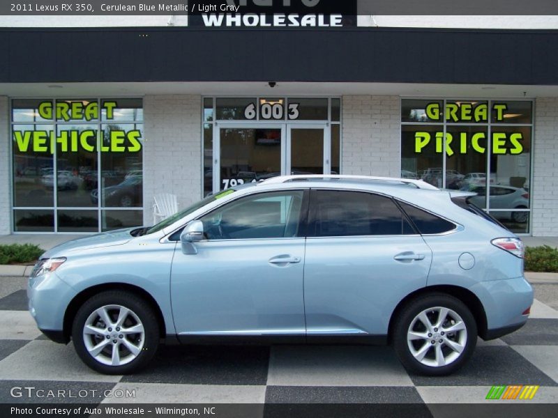Cerulean Blue Metallic / Light Gray 2011 Lexus RX 350