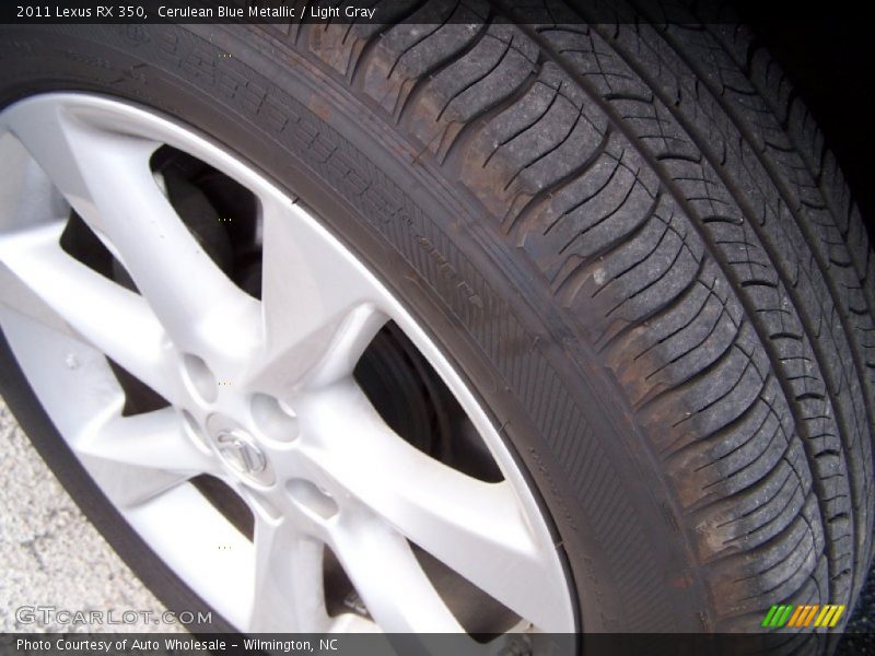 Cerulean Blue Metallic / Light Gray 2011 Lexus RX 350