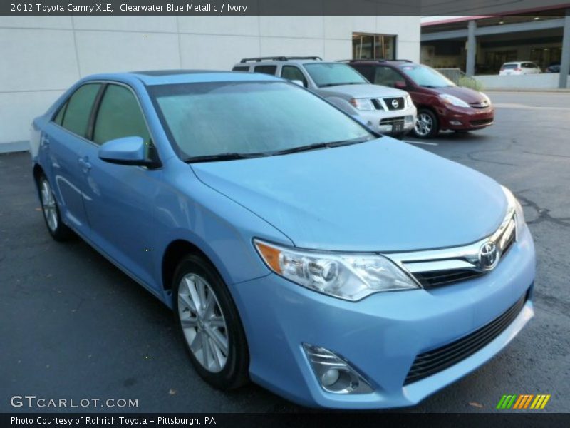 Clearwater Blue Metallic / Ivory 2012 Toyota Camry XLE