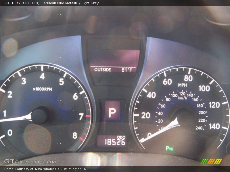 Cerulean Blue Metallic / Light Gray 2011 Lexus RX 350