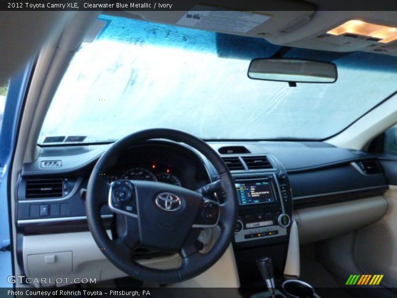 Clearwater Blue Metallic / Ivory 2012 Toyota Camry XLE