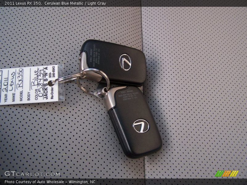 Cerulean Blue Metallic / Light Gray 2011 Lexus RX 350