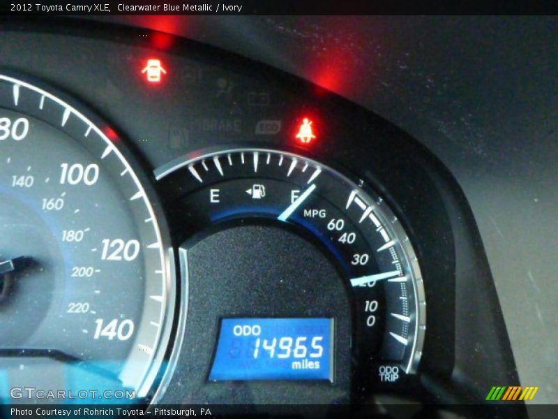 Clearwater Blue Metallic / Ivory 2012 Toyota Camry XLE