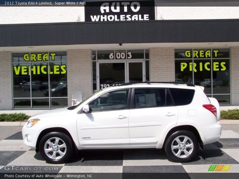 Super White / Ash 2012 Toyota RAV4 Limited