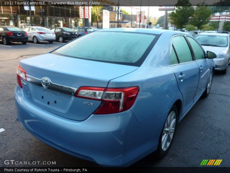 Clearwater Blue Metallic / Ivory 2012 Toyota Camry XLE