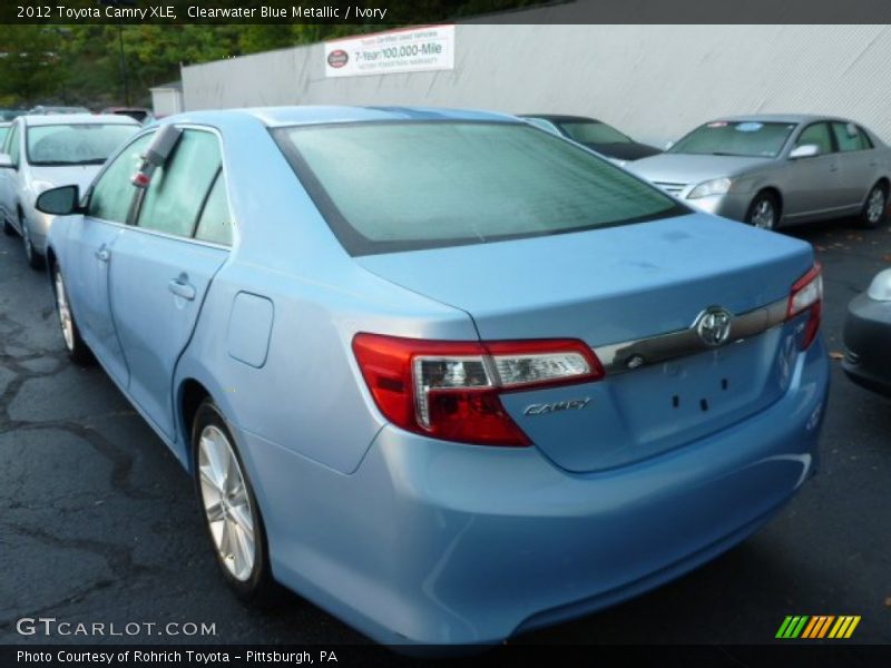 Clearwater Blue Metallic / Ivory 2012 Toyota Camry XLE