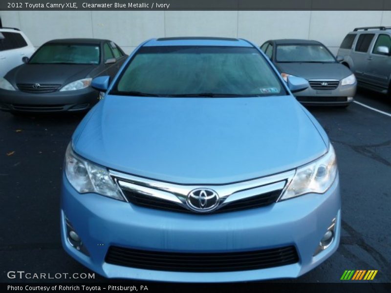 Clearwater Blue Metallic / Ivory 2012 Toyota Camry XLE