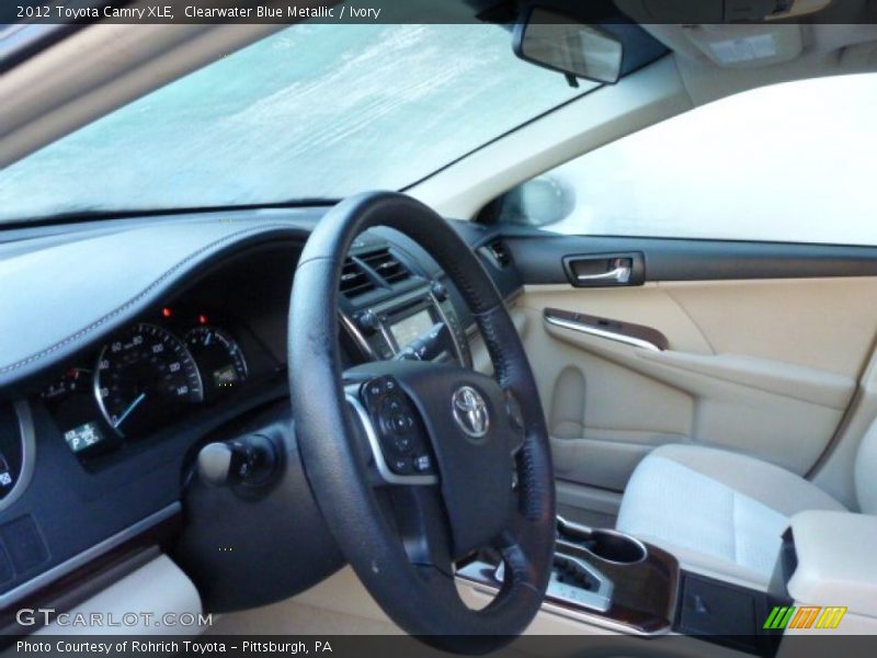Clearwater Blue Metallic / Ivory 2012 Toyota Camry XLE