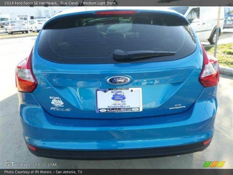 Blue Candy / Medium Light Stone 2014 Ford Focus SE Hatchback