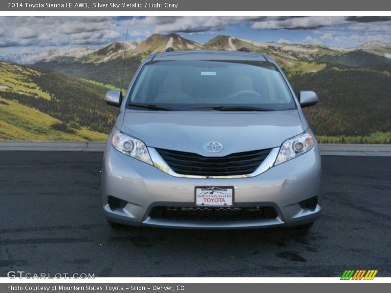 Silver Sky Metallic / Light Gray 2014 Toyota Sienna LE AWD