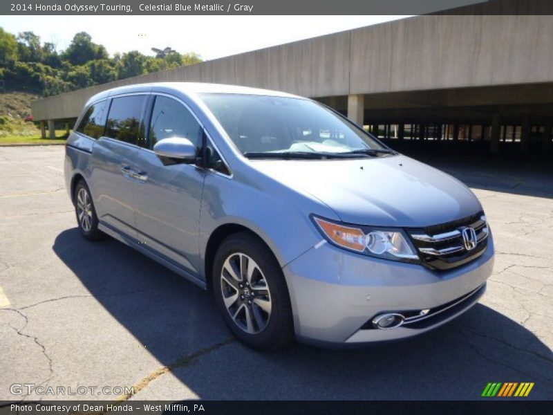 Celestial Blue Metallic / Gray 2014 Honda Odyssey Touring