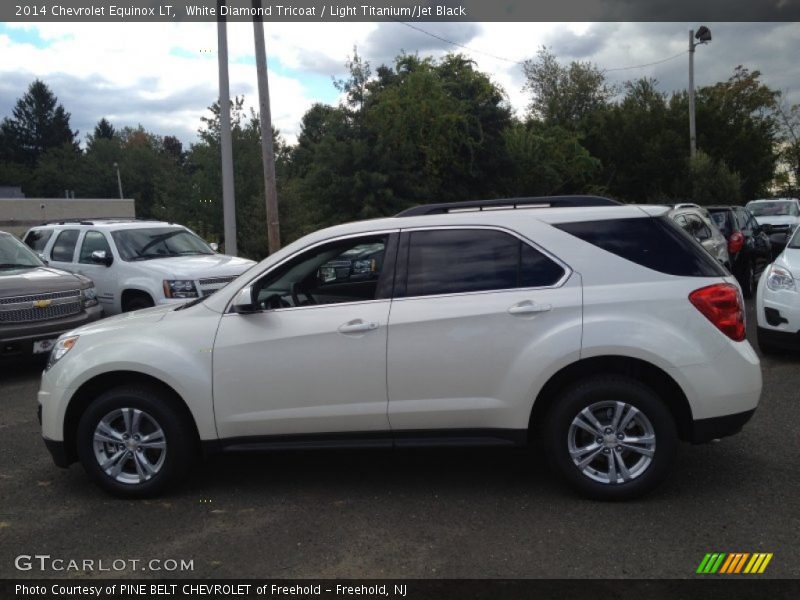 White Diamond Tricoat / Light Titanium/Jet Black 2014 Chevrolet Equinox LT