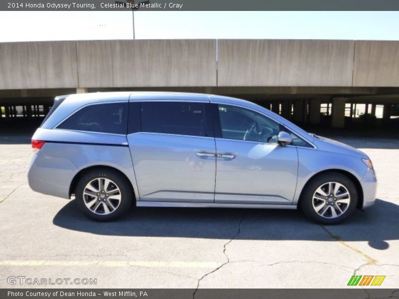 Celestial Blue Metallic / Gray 2014 Honda Odyssey Touring