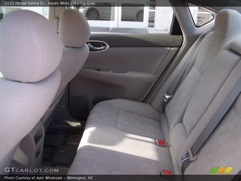 Aspen White / Marble Gray 2013 Nissan Sentra SV