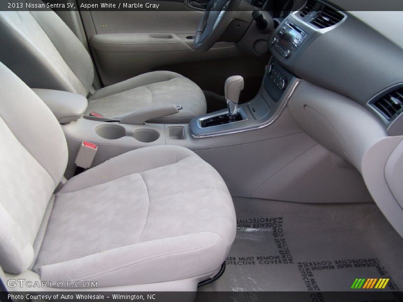 Aspen White / Marble Gray 2013 Nissan Sentra SV